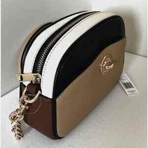 New Marc Jacobs Colorblock Crossbody Camera Bag Pebble Iced Coffee Multi